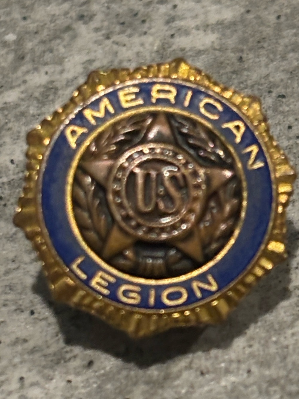 Vintage AMERICAN LEGION Blue and Goldplated Membership Lapel Pin